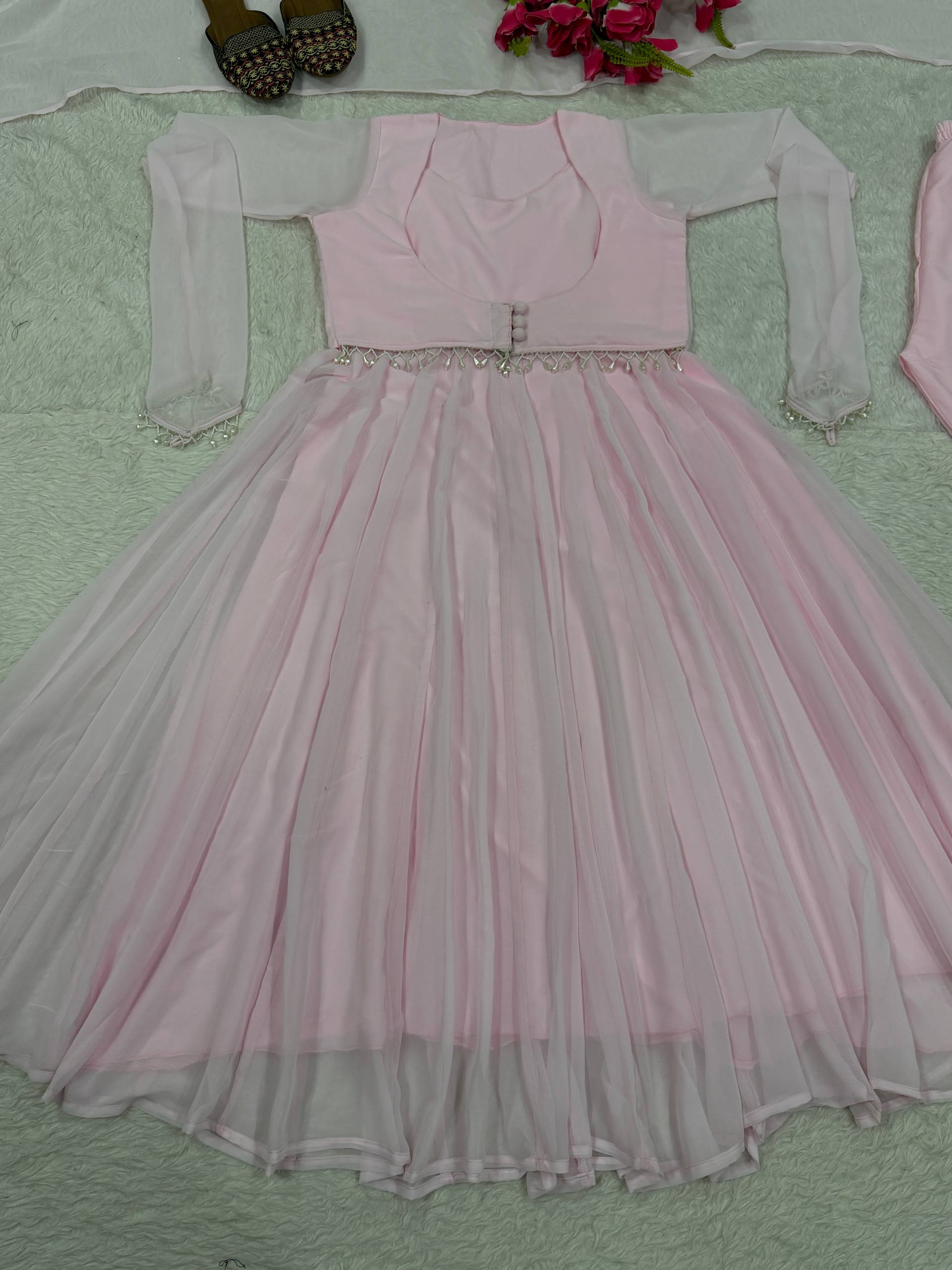 Deep Onyx Sheer-Sleeve Heritage Ensemble